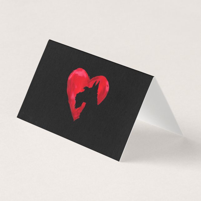 Silhouette de cœur de Schnauzer Saint-Valentin Amo (Front)