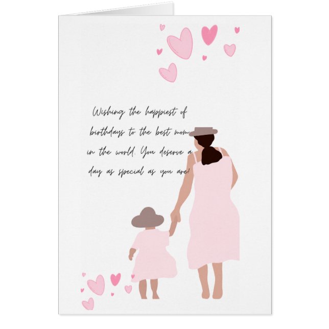 Silhouette de cœur rose de mère et fille (Devant)