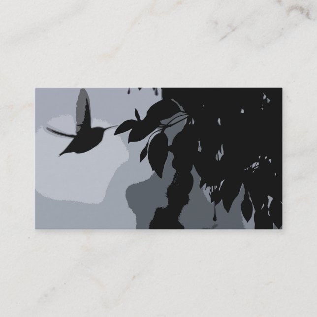 Silhouette de colibri et de carte de visite de (Devant)