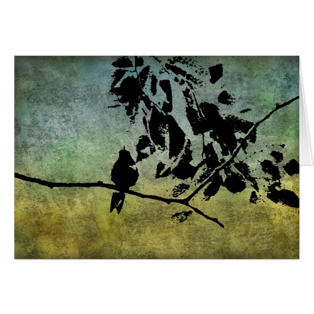 Silhouette de colibri sur l'Arrière - plan Grunge (Devant horizontal)