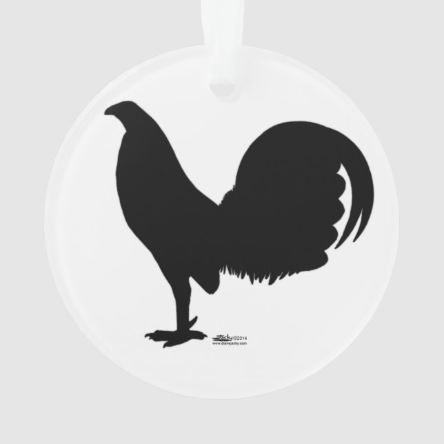 Silhouette de coq de coq de combat (dos)