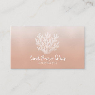 Silhouette de corail marin Carte de visite corai