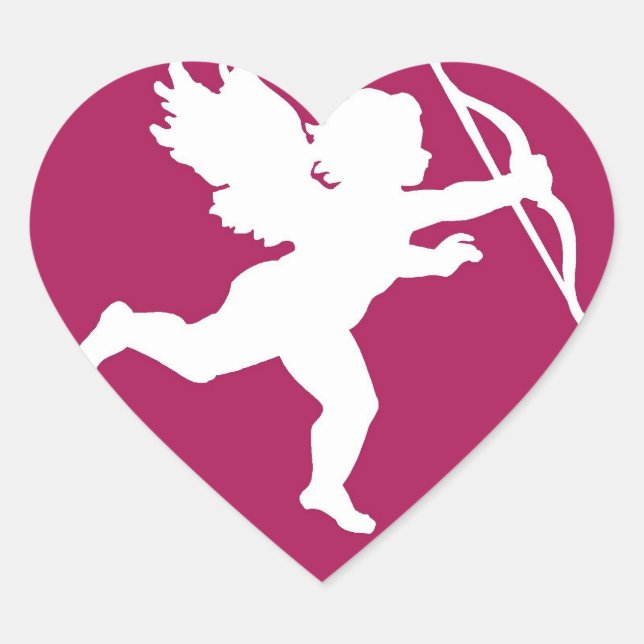Silhouette de Cupid - Sticker (Devant)