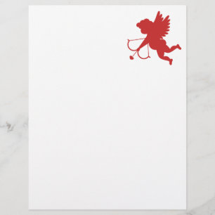 Silhouette de Cupidon rouge