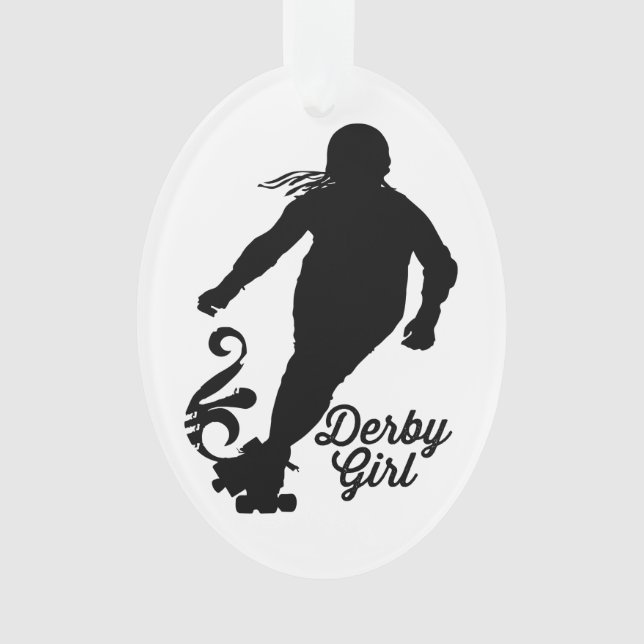 Silhouette de fille de Derby, patinage de Derby de (devant)