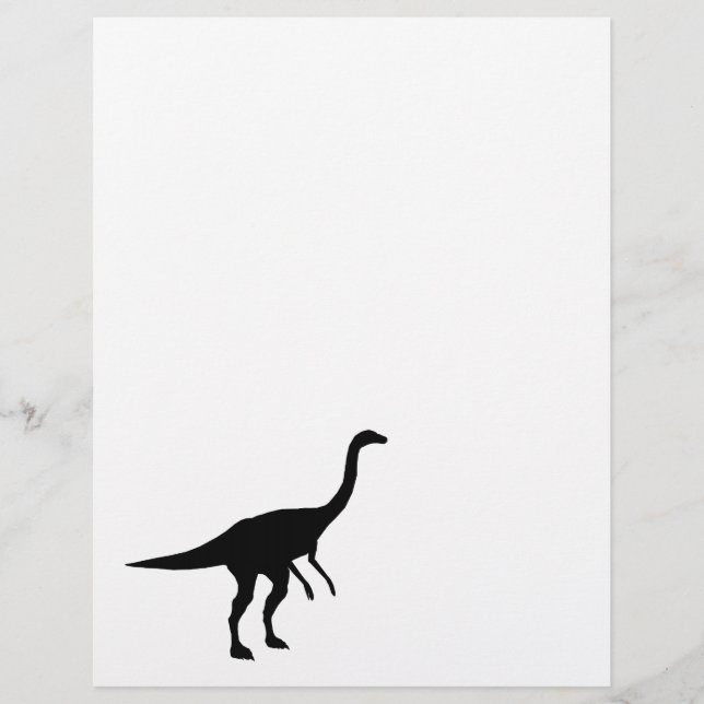 Silhouette de Gallimimus Dino Dinosaure (Devant)