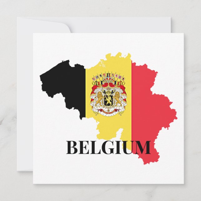 Silhouette de la Belgique, drapeau, (Devant)
