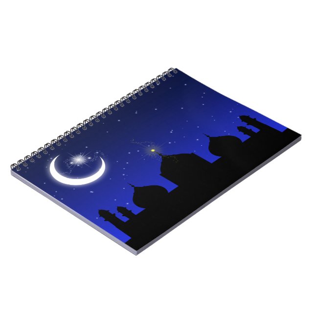 Silhouette de la mosquée la nuit - Carnet (Côté gauche)