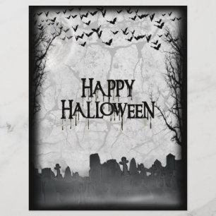 Silhouette de la scène du cimetière d'Halloween