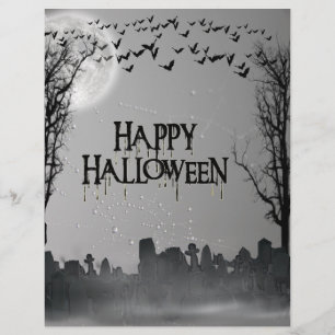 Silhouette de la scène du cimetière d'Halloween