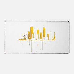 Silhouette de la skyline de la ville géométrique m