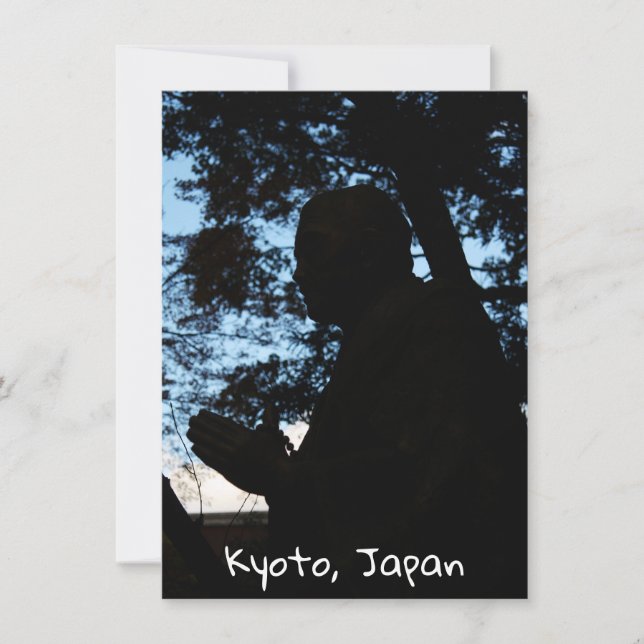 Silhouette de la statue du temple Chion Kyoto Cart (Devant)