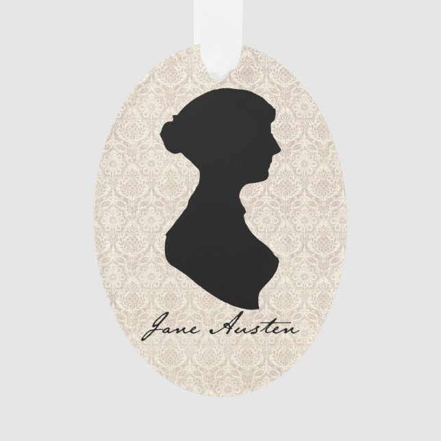 Silhouette de profil de Jane Austen (devant)