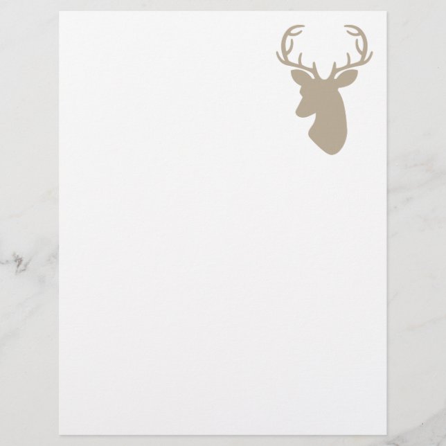 Silhouette de tête de cerf beige (Devant)