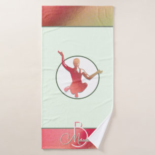 Silhouette de yogi rose brillant