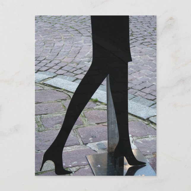 Silhouette des jambes à la carte postale du coin (Devant)