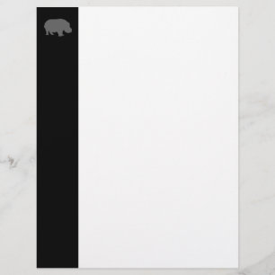 Silhouette d'hippopotame gris