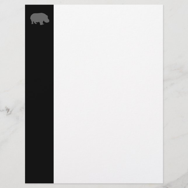 Silhouette d'hippopotame gris (Devant)