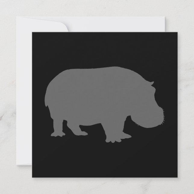 Silhouette d'hippopotame gris (Devant)