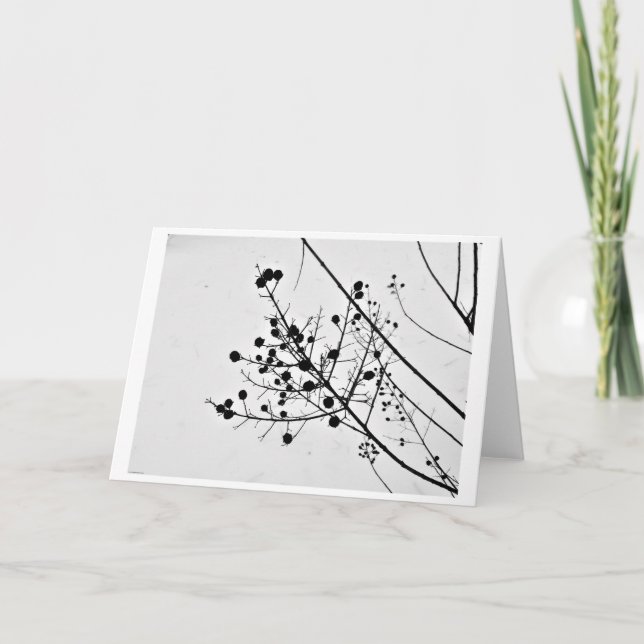 Silhouette d'hiver, carte (Devant)