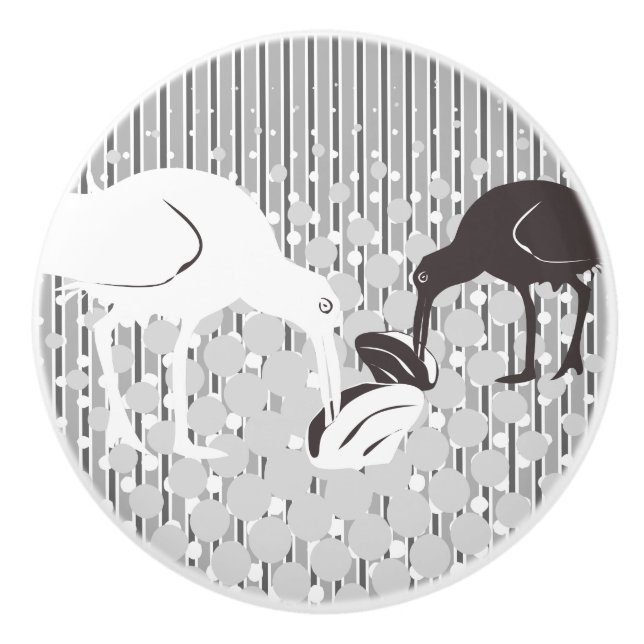 Silhouette d'huître-Catcher - Bouton de tiroir (Devant)