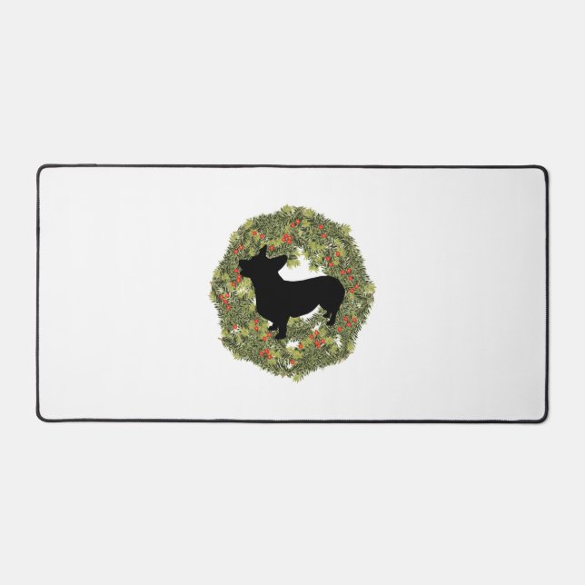 Silhouette d'ombre vers le haut Corgi dans une cou (Recto)