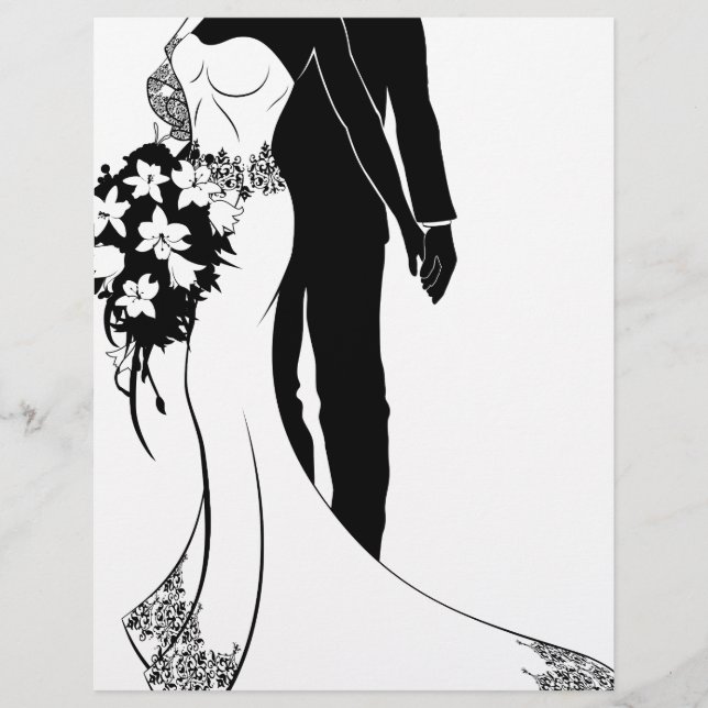 Silhouette du Mariage de mariée et de chambre (Devant)