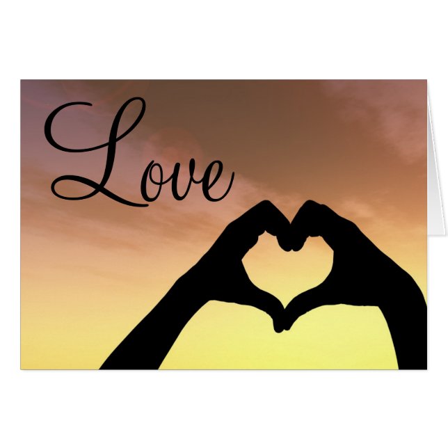 Silhouette en forme de coeur de mains (Devant horizontal)