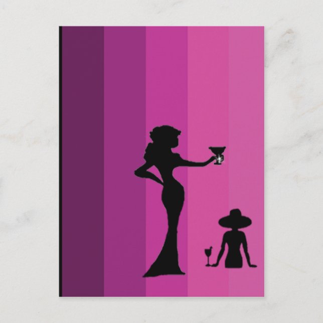 Silhouette fille -1 - Carte postale (Devant)