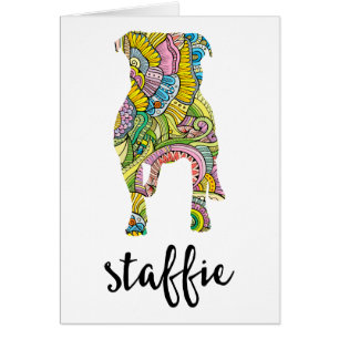 Silhouette florale de motif du Staffordshire