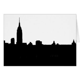 Silhouette noire et blanche de New York