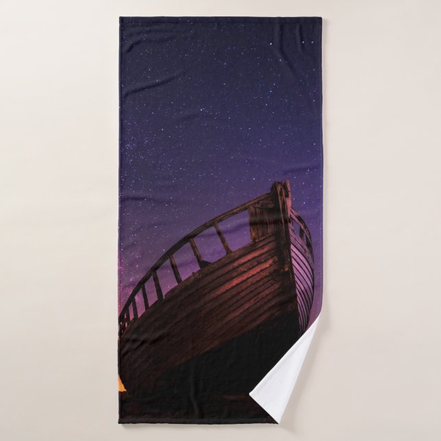 SILHOUETTE PHOTOGRAPHIE DU BATEAU DE VOILE SUR LE  (Serviette de bain)