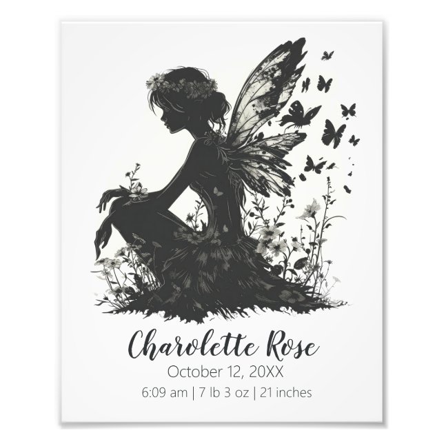Silhouette | Poster des statistiques de naissance (Devant)