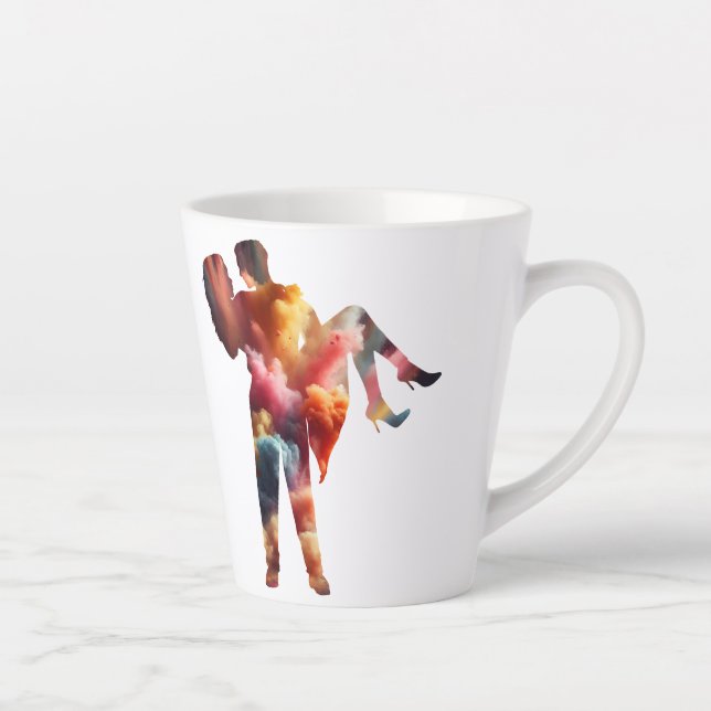 Silhouette romantique Love Explosion Mug - Vibrant (Droite)