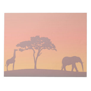 Silhouette Safari africaine - Bloc-notes