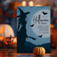 Silhouette Sorcière Halloween Fête Invitation
