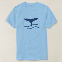 Silhouette T-Shirt de la queue de la Baleine bleue