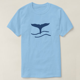 Silhouette T-Shirt de la queue de la Baleine bleue