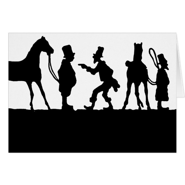 Silhouette : Vendeur de chevaux (Devant Horizontal)