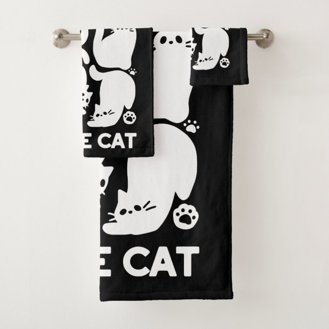Silhouettes de chaton blanc - Design Feline mignon (En situation)