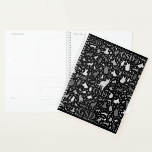 Silhouettes de chien berger allemand -Niveaux de g