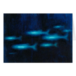 Silhouettes de poisson bleu translucide