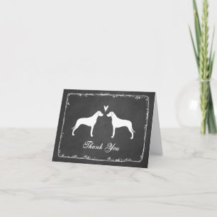 Silhouettes de Rhodesian Ridgeback Mariage Merci