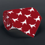 Silhouettes Motif de Setter irlandais Cravate roug<br><div class="desc">Ce cravate motif original de Irish Setters fait un grand cadeau aux papas à chiens ! Disponible en différentes couleurs, cette cravate cool fait une déclaration pour tous ceux qui aiment un Setter irlandais. Un cadeau génial pour le type qui porte une cravate pour les affaires, ou pour des événements...</div>
