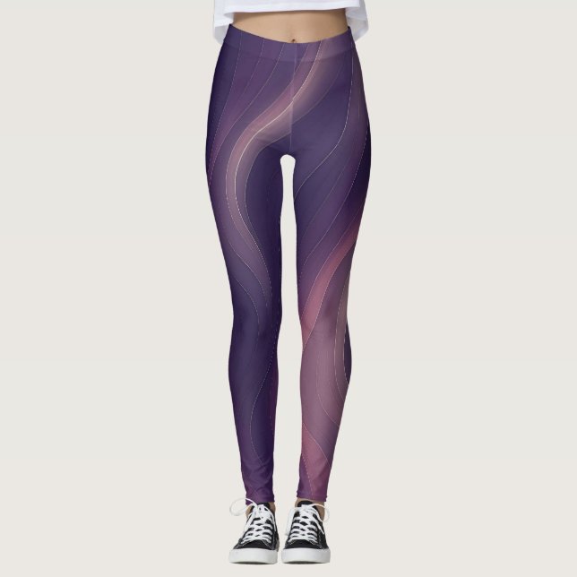 Silken Pulse – Abstract Elegance Leggings Design (Devant)