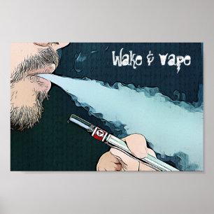 Sillage et affiche de tabagisme de Vape Vaping
