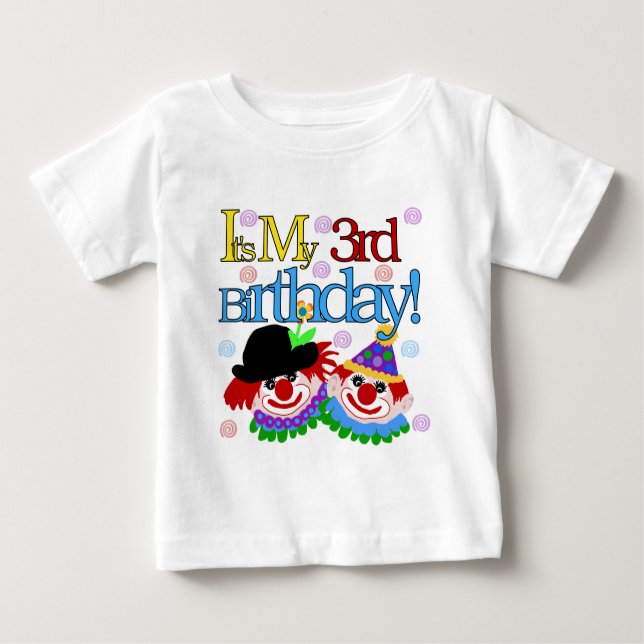 Silly Clowns 3e Anniversaire Tshirts et cadeaux (Devant)