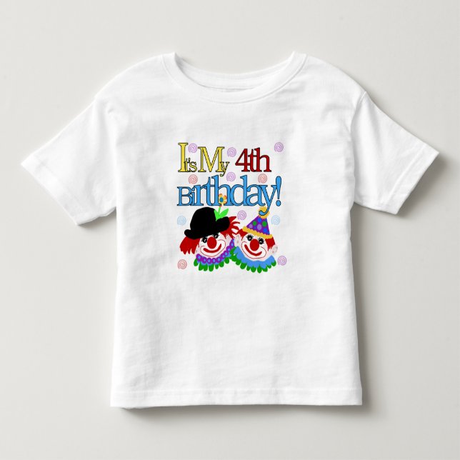 Silly Clowns 4th Birthday Tshirts et cadeaux (Devant)