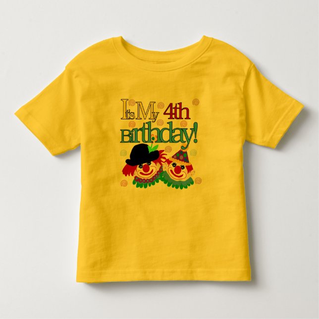 Silly Clowns 4th Birthday Tshirts et cadeaux (Devant)