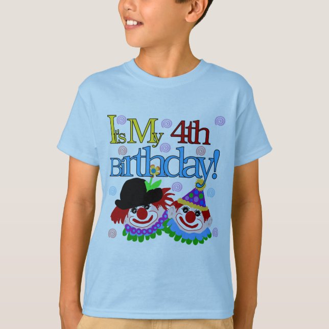 Silly Clowns 4th Birthday Tshirts et cadeaux (Devant)